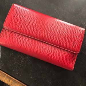 Authentic Louis Vuitton Red Wallet.